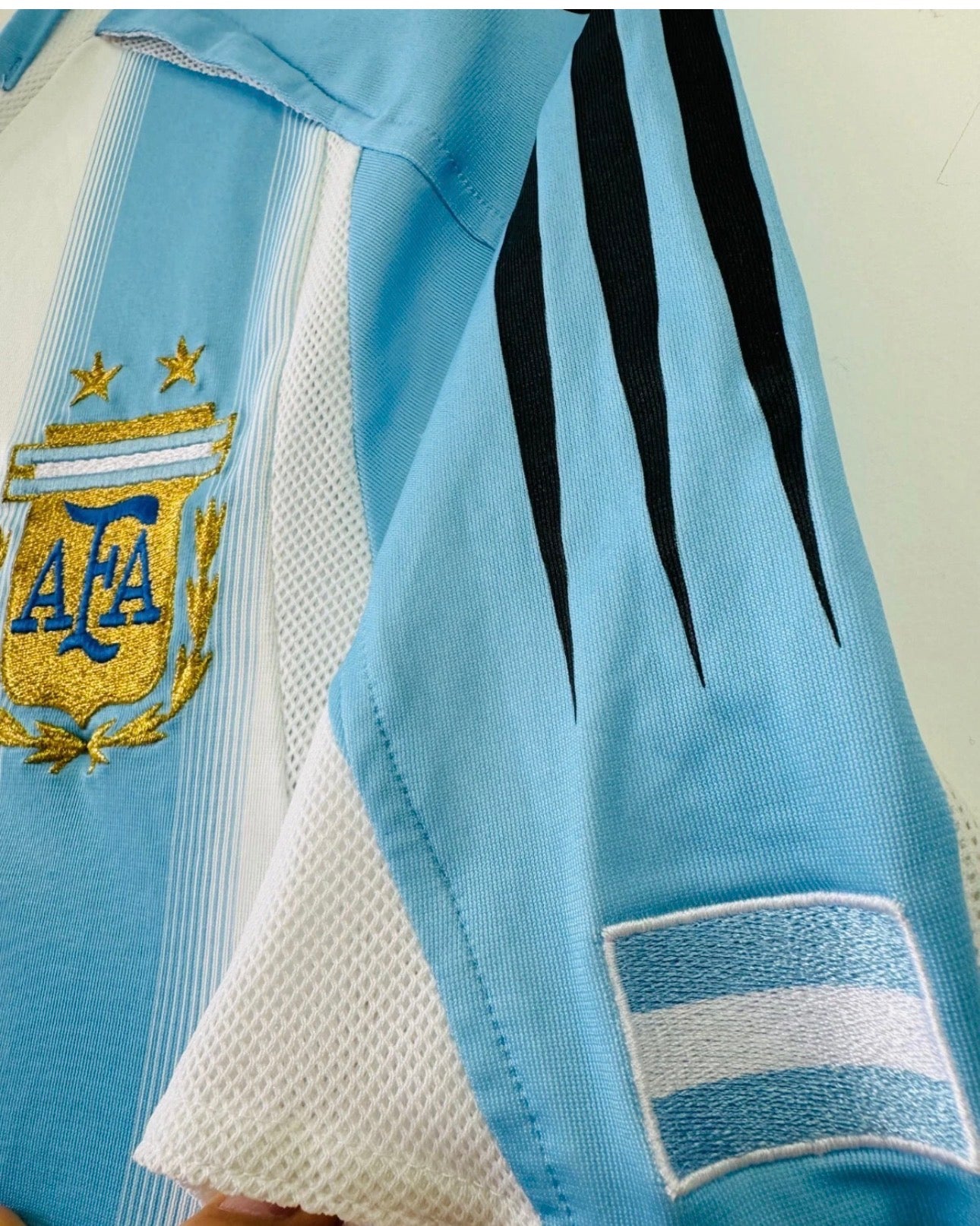 ARGENTINA HOME SHIRT ADIDAS COPA CONFEDERACIONES 2005 [S] AIMAR #10