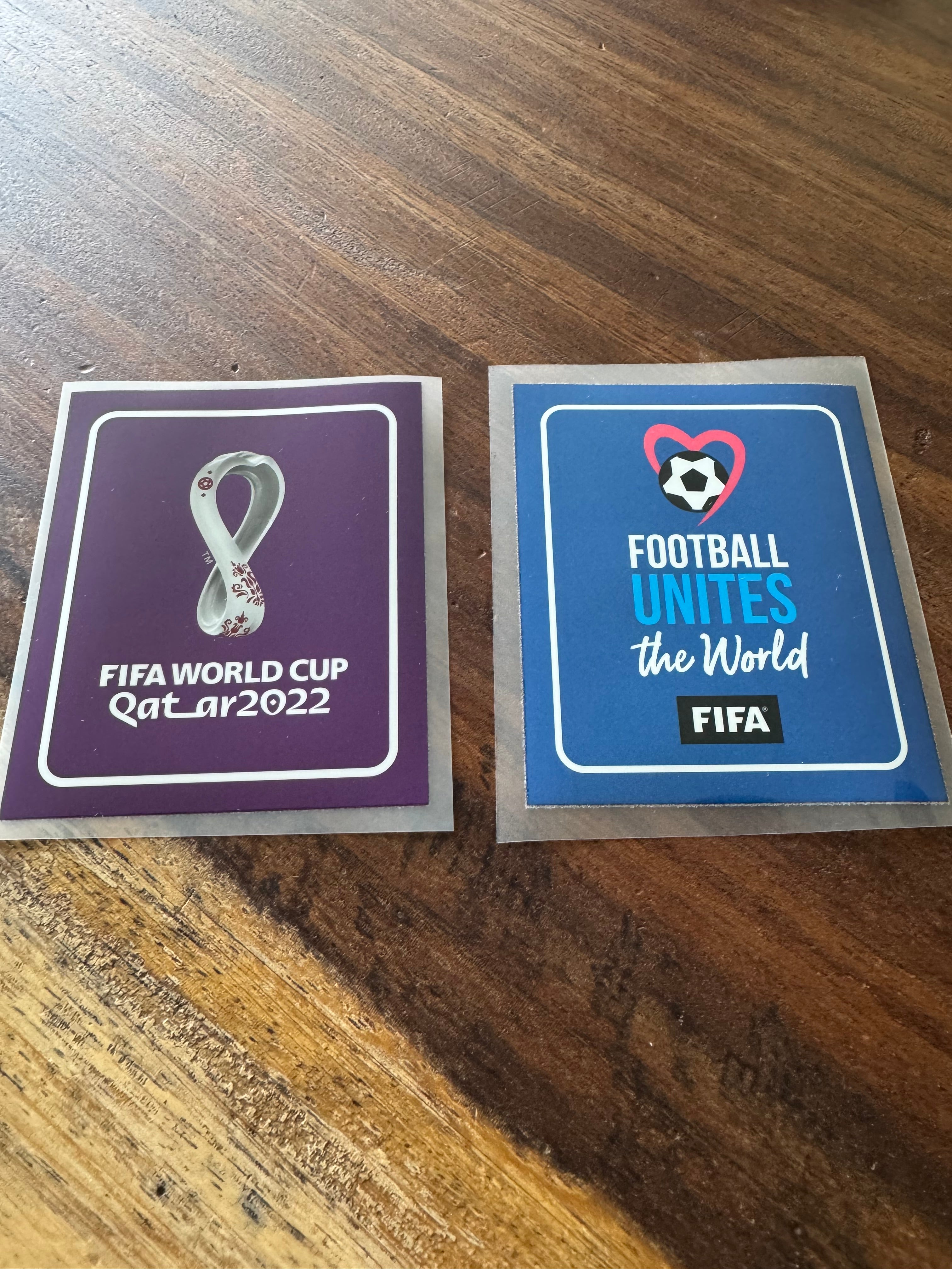 FIFA WORLD CUP QATAR 2022 SET OF PATCHES BLUE/PURPLE VERSION