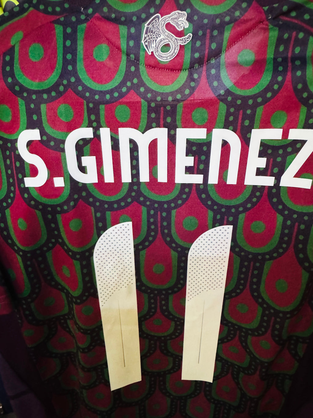MEXICO MATCH SHIRT HOME 2024 SANTI GIMENEZ #11 [S] COPA AMERICA 2024 PLAYER