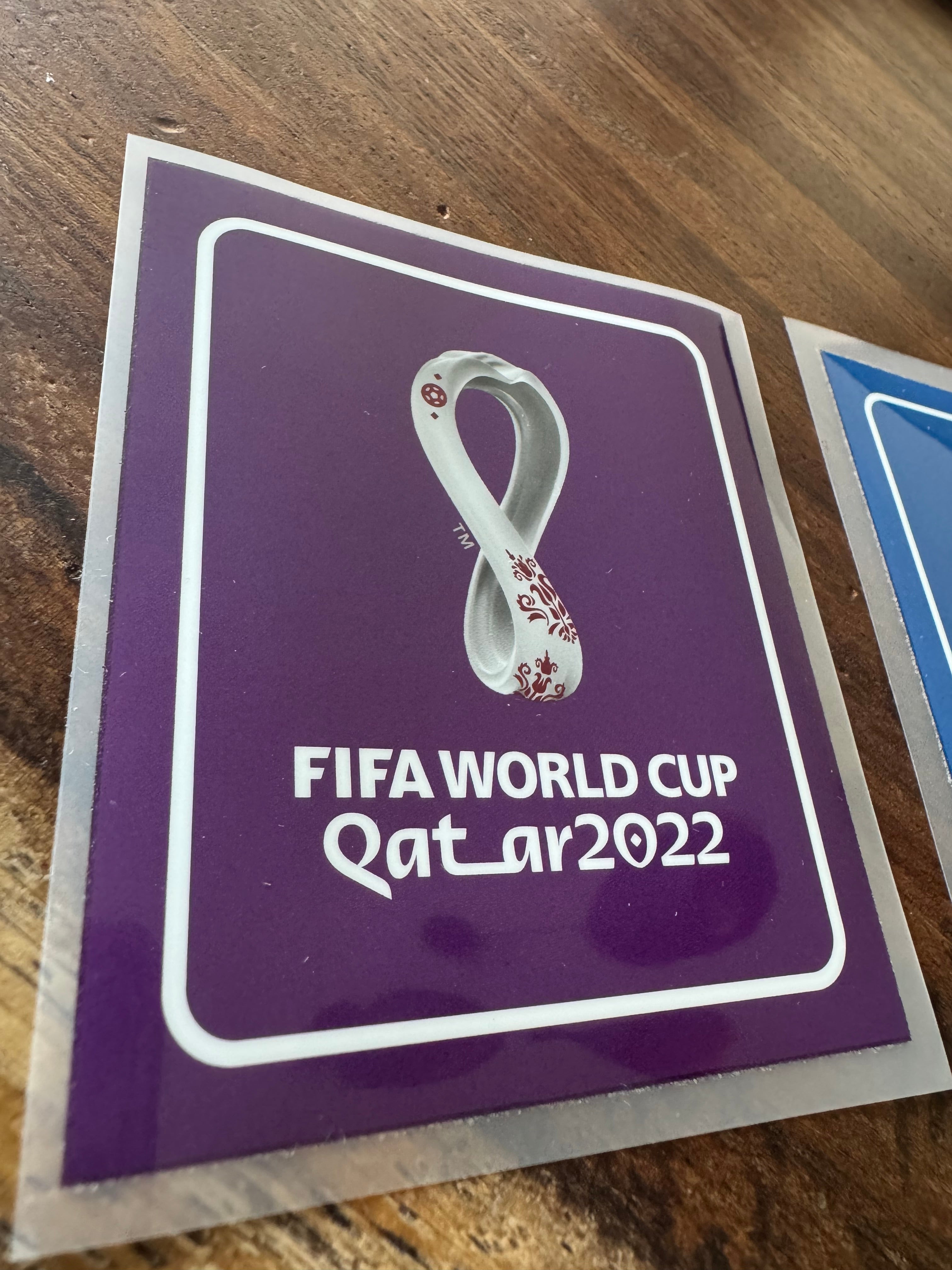FIFA WORLD CUP QATAR 2022 SET OF PATCHES BLUE/PURPLE VERSION