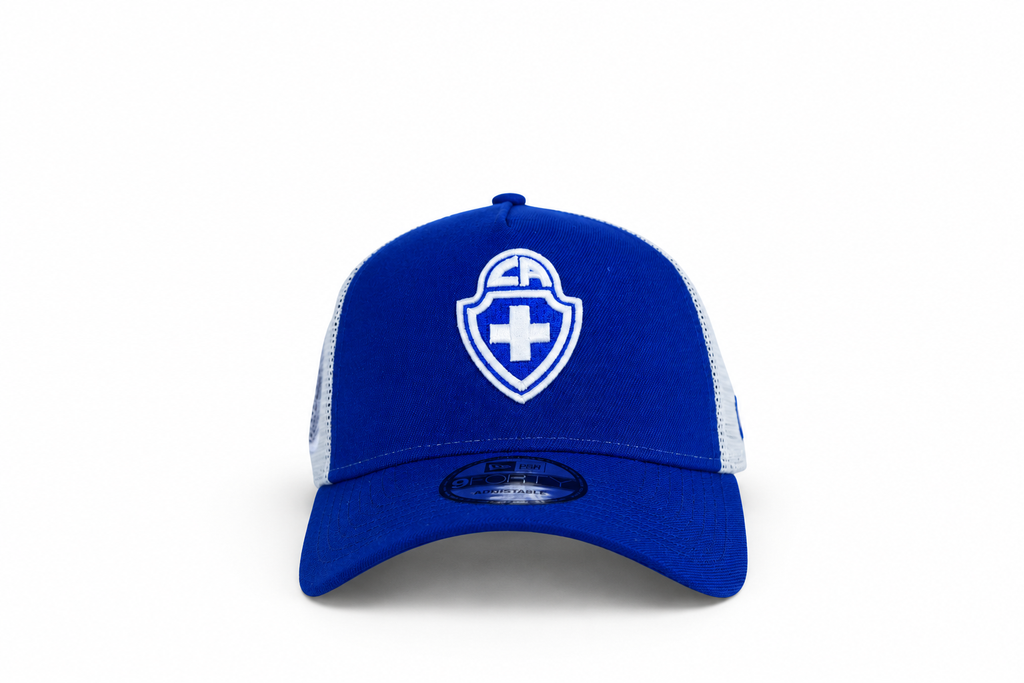 NEW CRUZ AZUL 9FORTY A-FRAME TRUCKER CAP BLUE & WHITE ADJUSTABLE