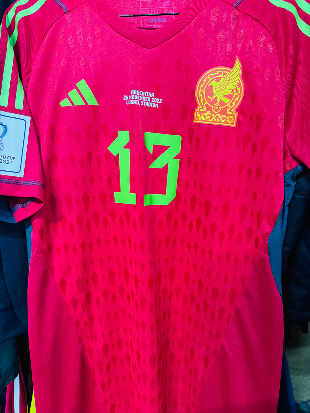 MEXICO MATCH ISSUE SHIRT GOALKEEPER WORLD CUP 2022 QATAR OCHOA  #13 [L] UTILERIA