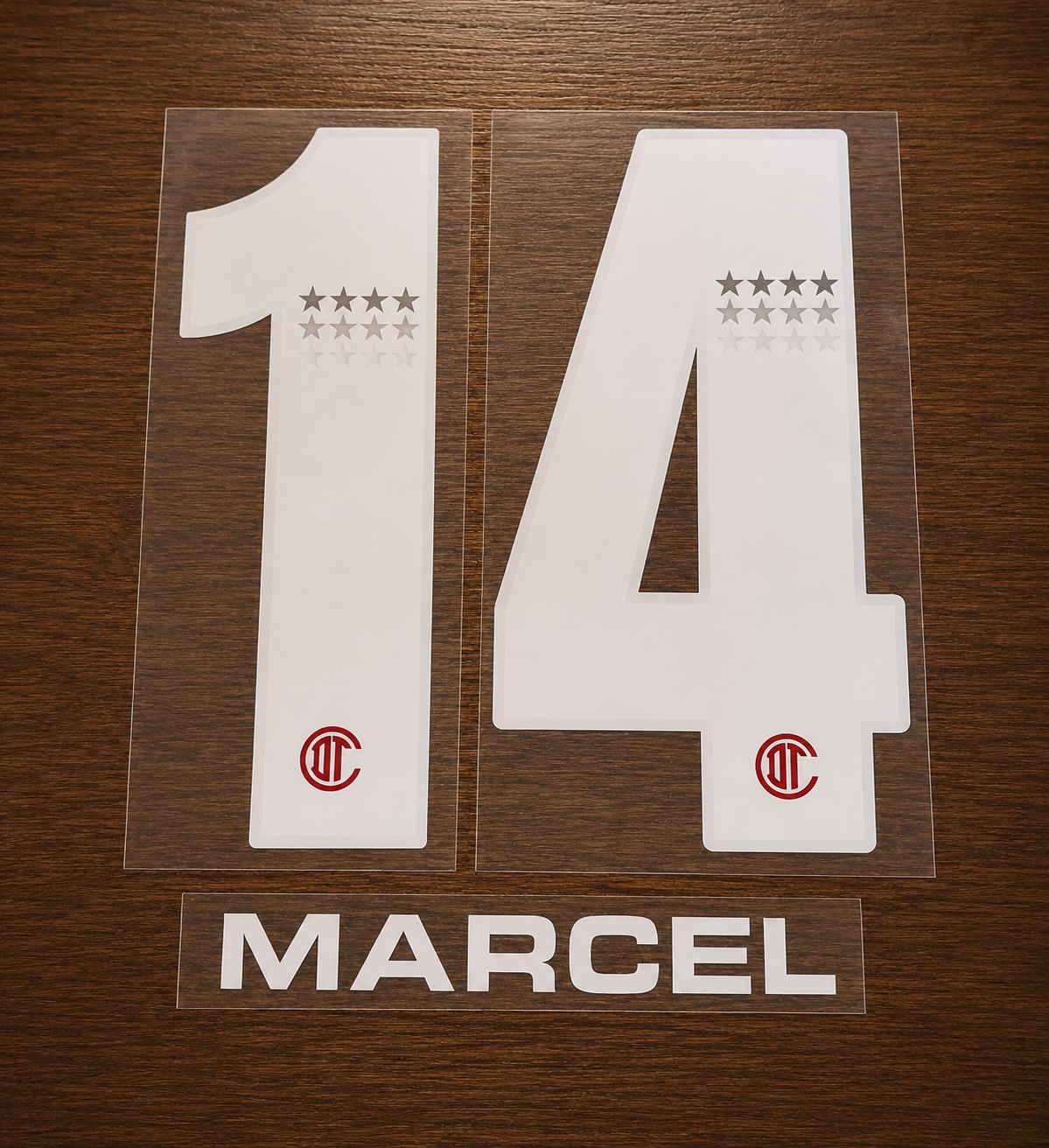OFFICIAL TOLUCA FC MARCEL #14 NAME SET FOR HOME SHIRT