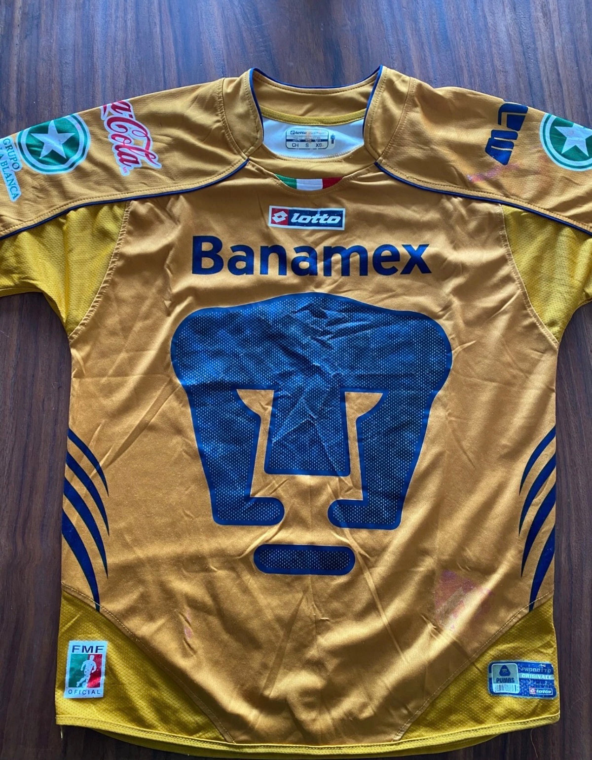 CAMISETA PUMAS UNAM VISITANTE TALLA [S] 2006 2007