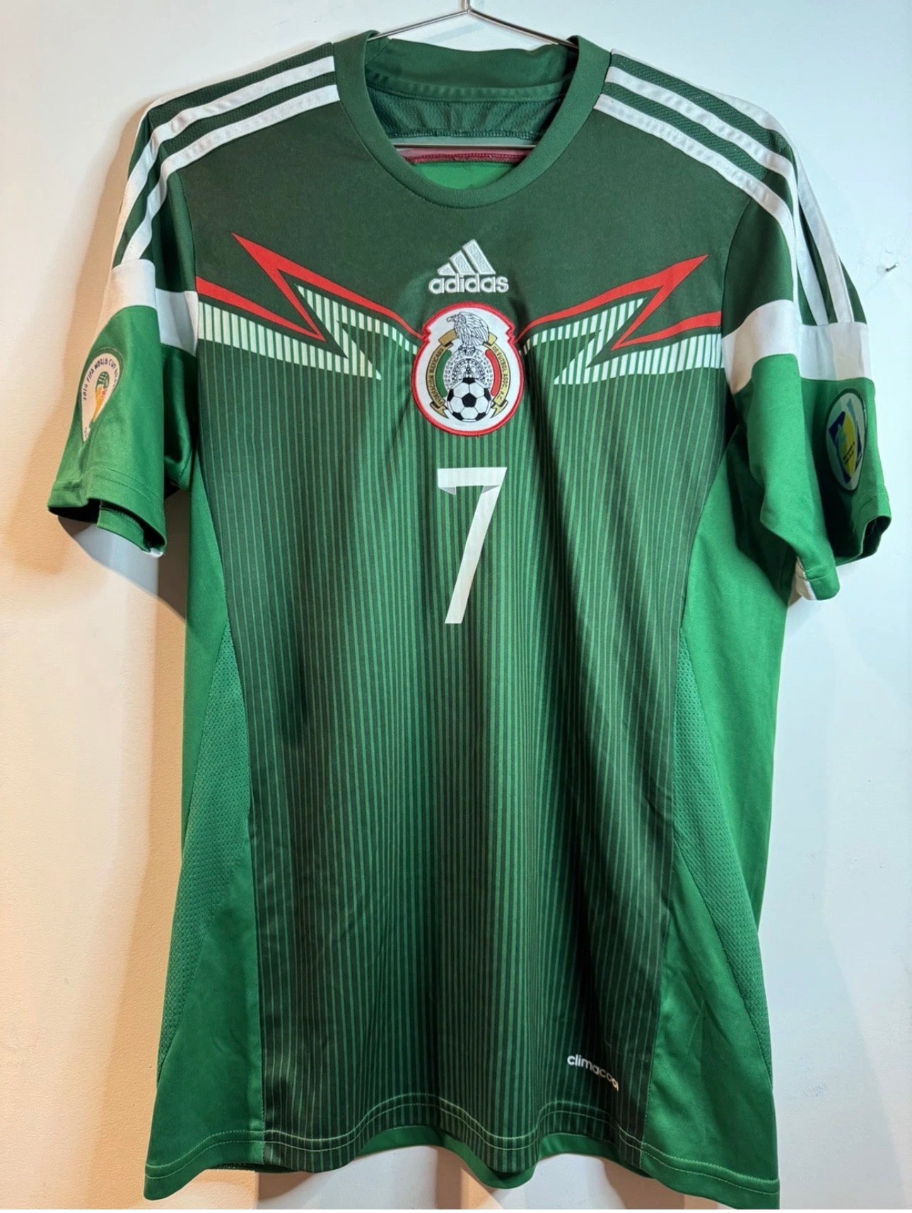 CHRISTIAN “CHACO” GIMENEZ #7 MEXICO HOME SHIRT ADIDAS [M] 2013-2014