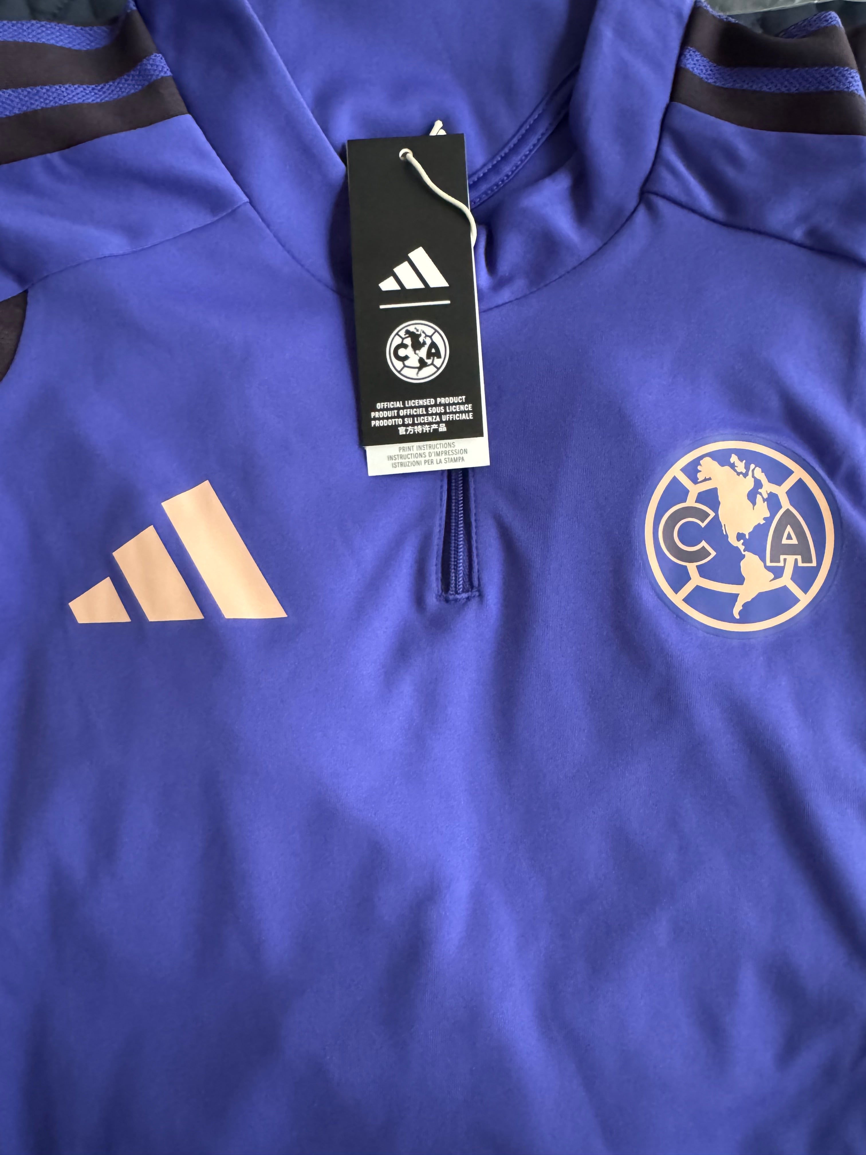 NEW CLUB AMERICA HALF ZIP SWEATSHIRT 2026-2027 ADIDAS NAVY