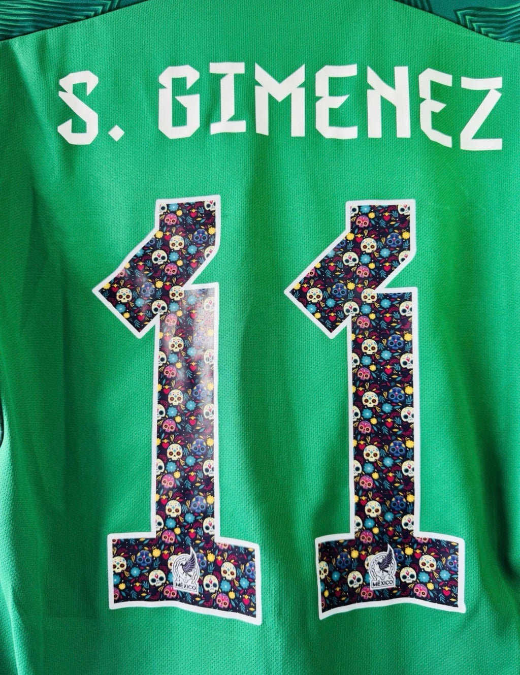 MEXICO HOME JERSEY 2022 ADIDAS [M] SANTI GIMENEZ #11 DAY OF THE DEAD EDITION