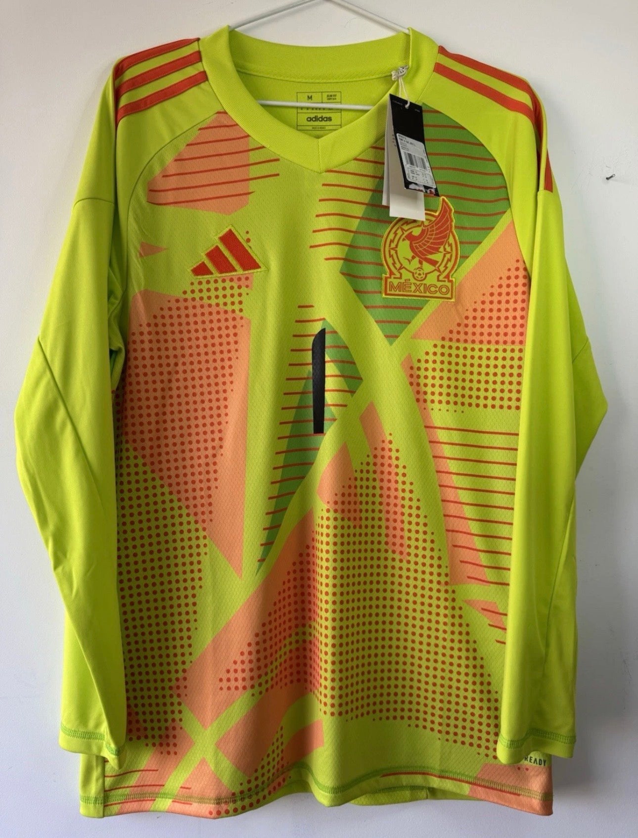 MEXICO GOALKEEPER SHIRT 2024 ADIDAS [M] BRAND NEW LUIS ANGEL MALAGON #1 FUTBOL
