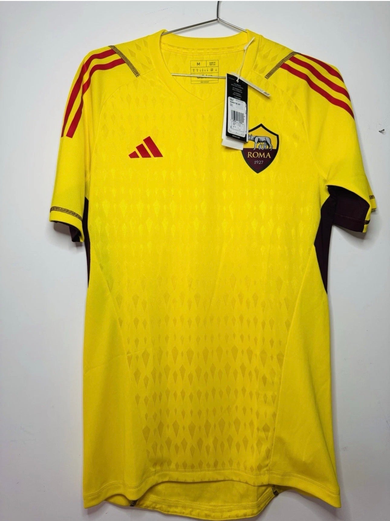 AS ROMA GOALKEEPER YELLOW SHIRT 2023 2024  ADIDAS [M] BRAND NEW SERIE A