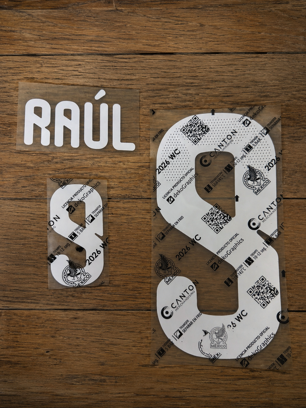 RAÚL #9 NOMBRE Y NÚMERO PARA CAMISETA LOCAL DE MÉXICO