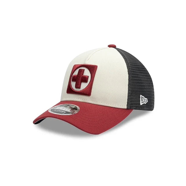 NEW CRUZ AZUL 9FORTY A-FRAME TRUCKER CAP WHITE & RED ADJUSTABLE
