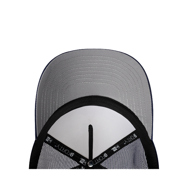 NEW CLUB AMERICA 9FORTY M-CROWN A-FRAME TRUCKER CAP WHITE & NAVY ADJUSTABLE