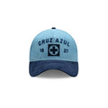 NEW CRUZ AZUL 9FORTY A-FRAME CORDUROY CAP SKY BLUE & NAVY ADJUSTABLE