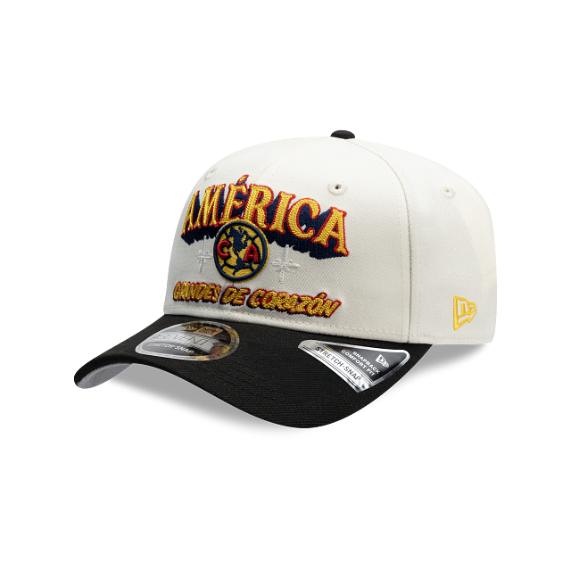 NEW CLUB AMERICA 9SEVENTY WORDMARK CAP WHITE & BLACK ADJUSTABLE