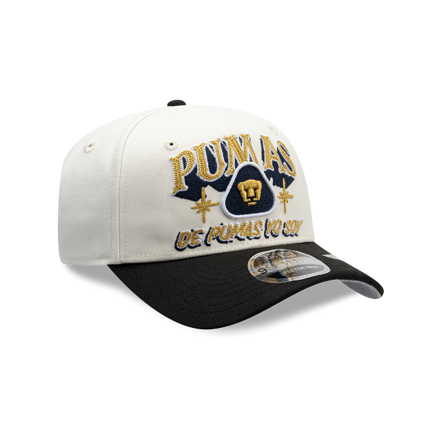 NEW PUMAS UNAM 9SEVENTY WORDMARK CAP WHITE & BLACK ADJUSTABLE