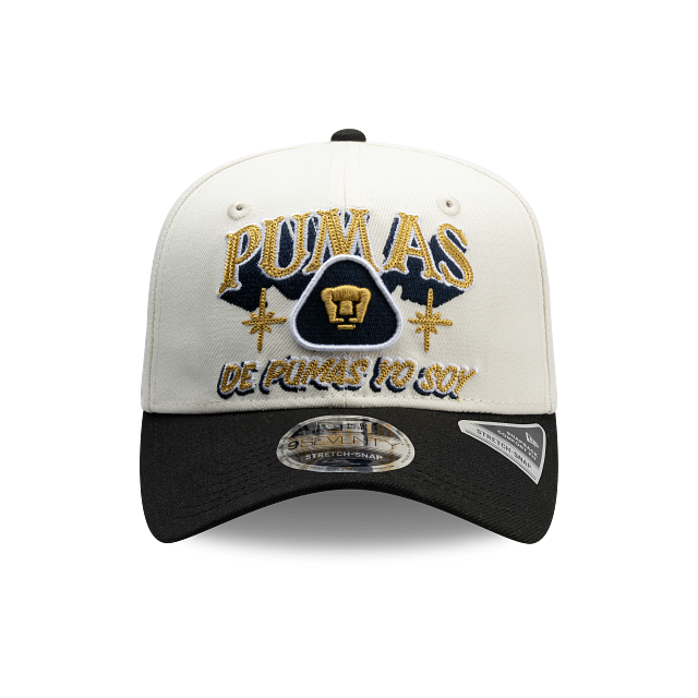 NEW PUMAS UNAM 9SEVENTY WORDMARK CAP WHITE & BLACK ADJUSTABLE