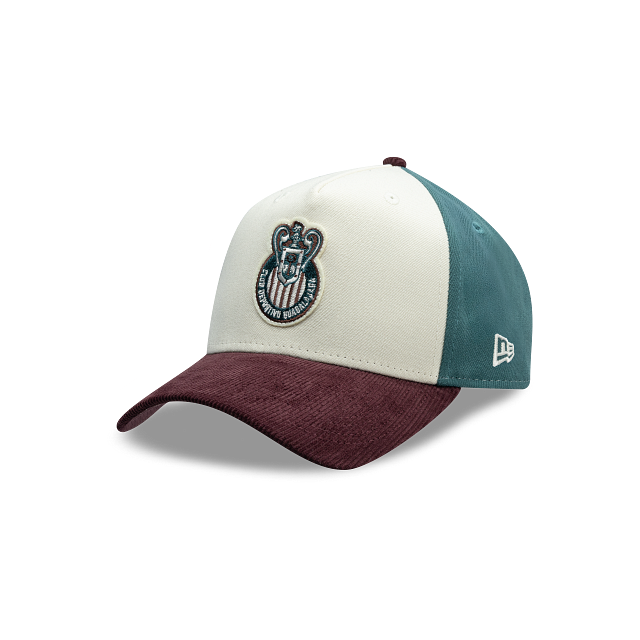 NEW CHIVAS GUADALAJARA 9FORTY A-FRAME RETRO CORDUROY VISOR CAP GREEN, WHITE & MAROON ADJUSTABLE
