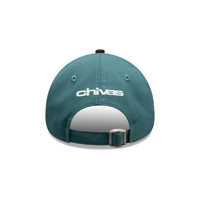 NEW CHIVAS GUADALAJARA 9FORTY A-FRAME RETRO CORDUROY VISOR CAP GREEN, WHITE & MAROON ADJUSTABLE