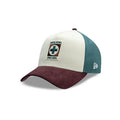 NEW CRUZ AZUL 9FORTY A-FRAME RETRO PATCH CAP WHITE & MAROON ADJUSTABLE