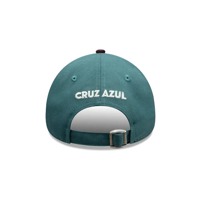 NEW CRUZ AZUL 9FORTY A-FRAME RETRO PATCH CAP WHITE & MAROON ADJUSTABLE
