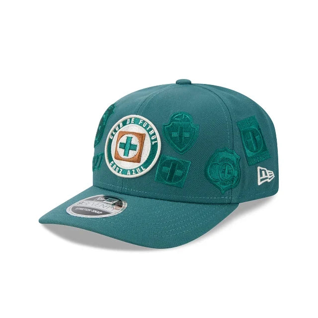 NEW CRUZ AZUL 9SEVENTY ALL OVER PRINT CAP GREEN ADJUSTABLE