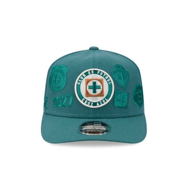NEW CRUZ AZUL 9SEVENTY ALL OVER PRINT CAP GREEN ADJUSTABLE
