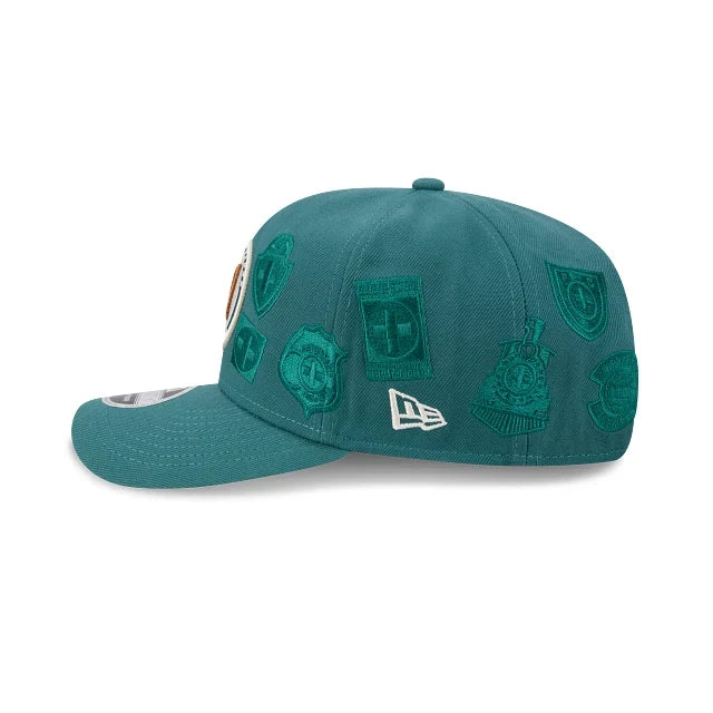 NEW CRUZ AZUL 9SEVENTY ALL OVER PRINT CAP GREEN ADJUSTABLE