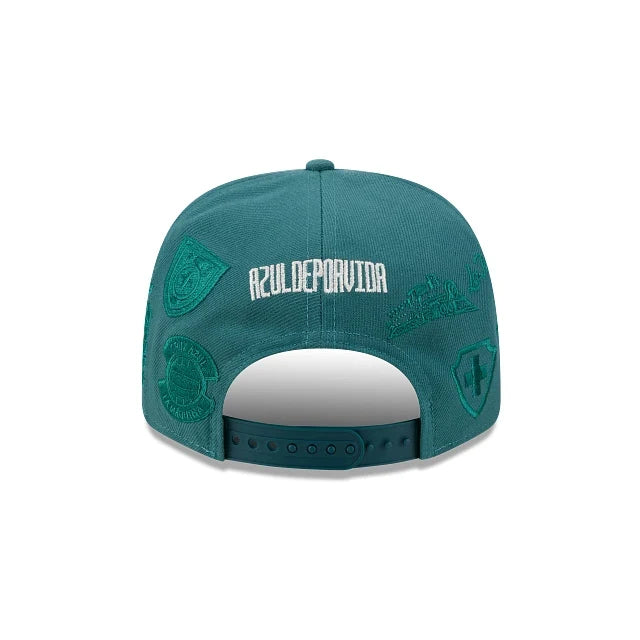 NEW CRUZ AZUL 9SEVENTY ALL OVER PRINT CAP GREEN ADJUSTABLE