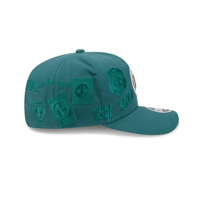 NEW CRUZ AZUL 9SEVENTY ALL OVER PRINT CAP GREEN ADJUSTABLE