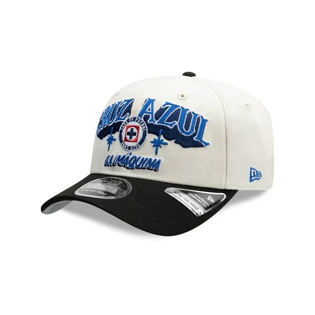 NEW CRUZ AZUL 9SEVENTY WORDMARK CAP WHITE & BLACK ADJUSTABLE