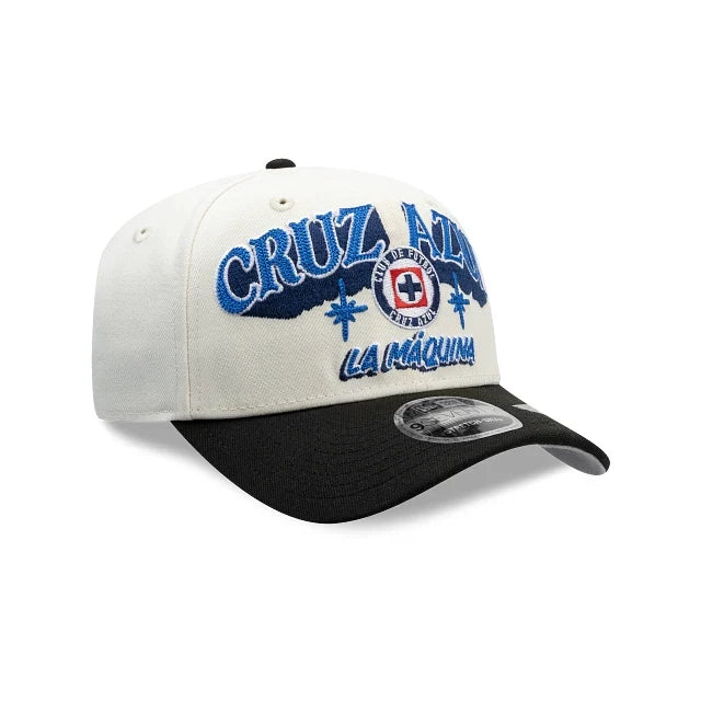 NEW CRUZ AZUL 9SEVENTY WORDMARK CAP WHITE & BLACK ADJUSTABLE