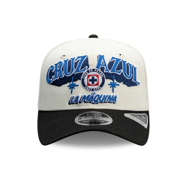 NEW CRUZ AZUL 9SEVENTY WORDMARK CAP WHITE & BLACK ADJUSTABLE