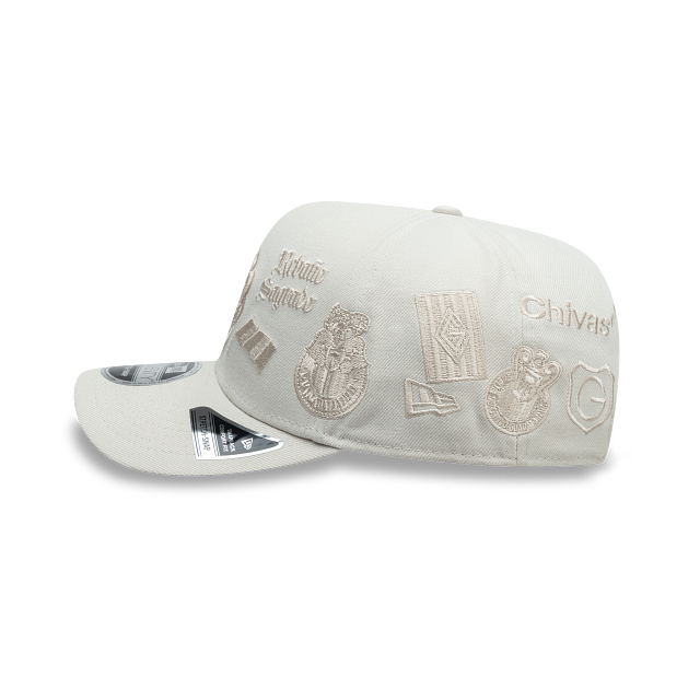 NEW CHIVAS GUADALAJARA 9SEVENTY ALL OVER LOGO CAP WHITE ADJUSTABLE