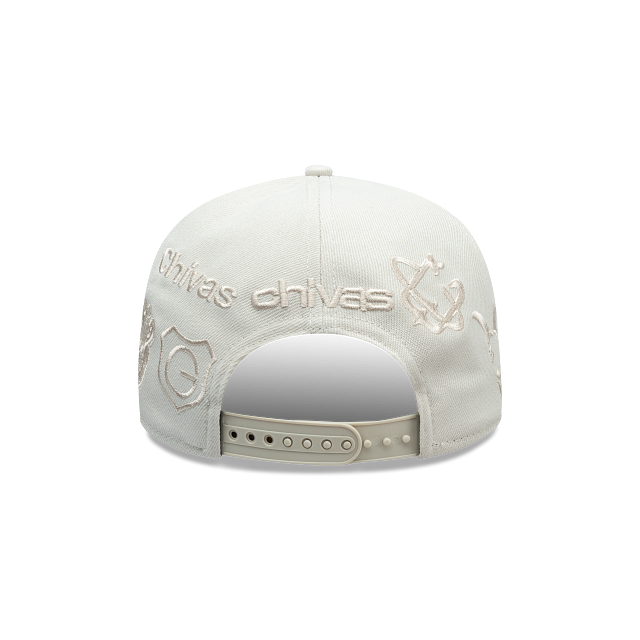 NEW CHIVAS GUADALAJARA 9SEVENTY ALL OVER LOGO CAP WHITE ADJUSTABLE