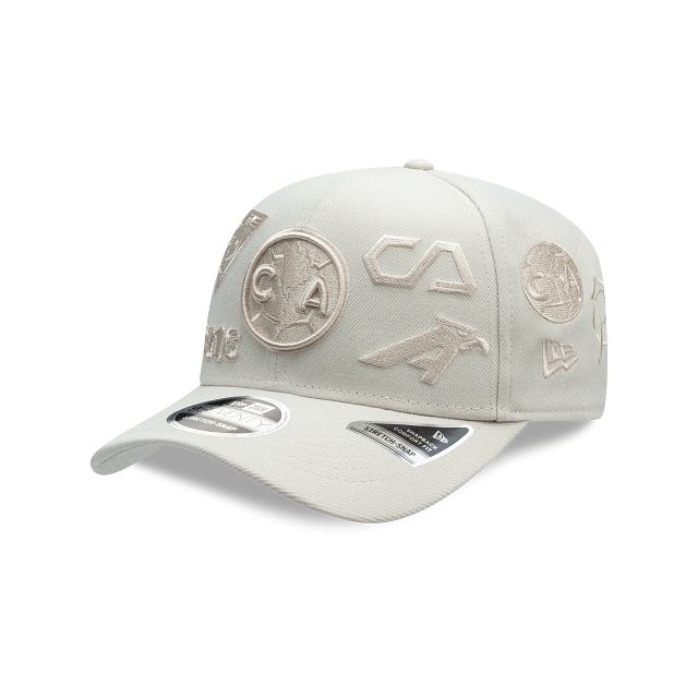 NEW CLUB AMERICA 9SEVENTY ALL OVER LOGO CAP WHITE ADJUSTABLE