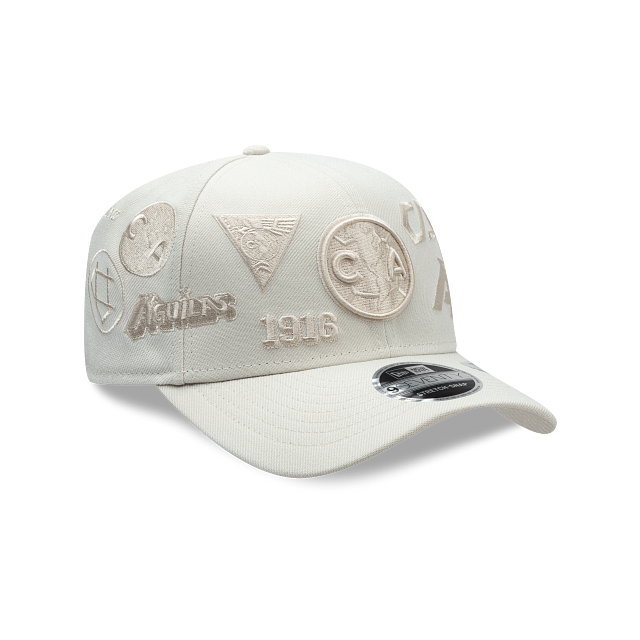 NEW CLUB AMERICA 9SEVENTY ALL OVER LOGO CAP WHITE ADJUSTABLE