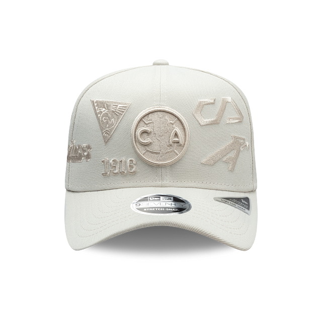 NEW CLUB AMERICA 9SEVENTY ALL OVER LOGO CAP WHITE ADJUSTABLE