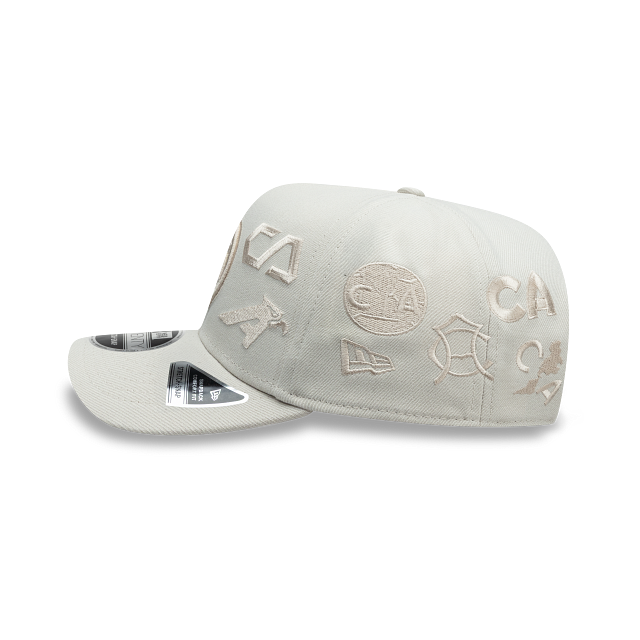 NEW CLUB AMERICA 9SEVENTY ALL OVER LOGO CAP WHITE ADJUSTABLE