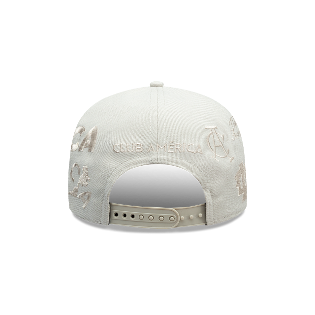 NEW CLUB AMERICA 9SEVENTY ALL OVER LOGO CAP WHITE ADJUSTABLE