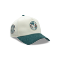 NEW CLUB AMERICA 9FORTY A-FRAME RETRO CORDUROY VISOR CAP WHITE & GREEN ADJUSTABLE