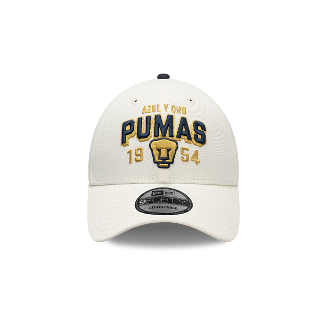 NEW PUMAS UNAM 9FORTY WORDMARK CAP WHITE ADJUSTABLE