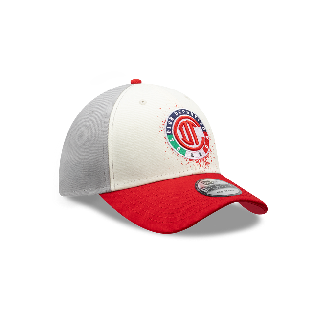 NEW TOLUCA FC 9FORTY SPRAY CAP WHITE, GRAY & RED ADJUSTABLE