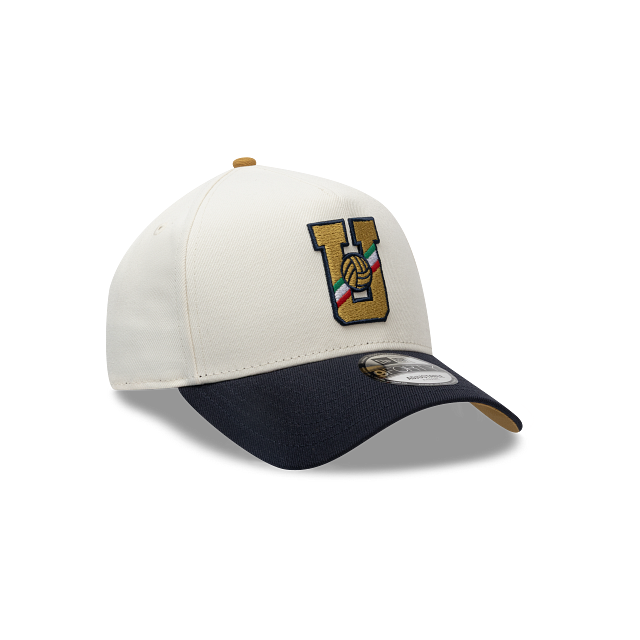 NEW PUMAS UNAM 9FORTY A-FRAME TWO-TONE U LOGO CAP WHITE & NAVY ADJUSTA ...