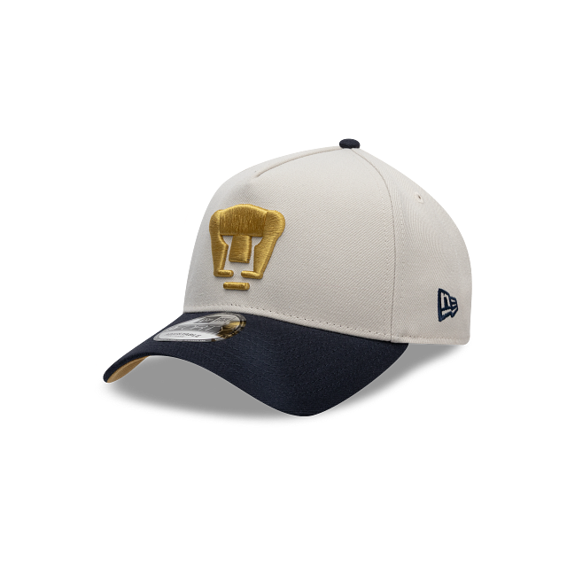 NEW PUMAS UNAM 9FORTY A-FRAME TWO-TONE PUMA LOGO CAP WHITE & NAVY ADJUSTABLE