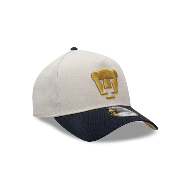 NEW PUMAS UNAM 9FORTY A-FRAME TWO-TONE PUMA LOGO CAP WHITE & NAVY ADJUSTABLE