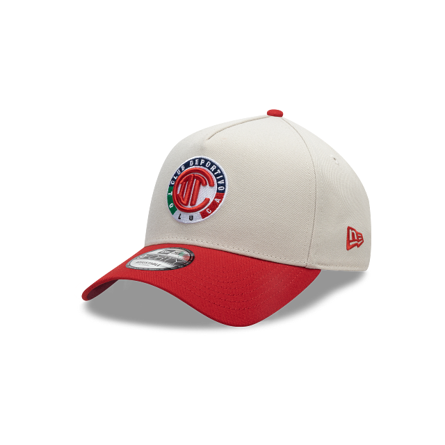 NEW TOLUCA FC 9FORTY A-FRAME TWO-TONE CAP WHITE & RED ADJUSTABLE