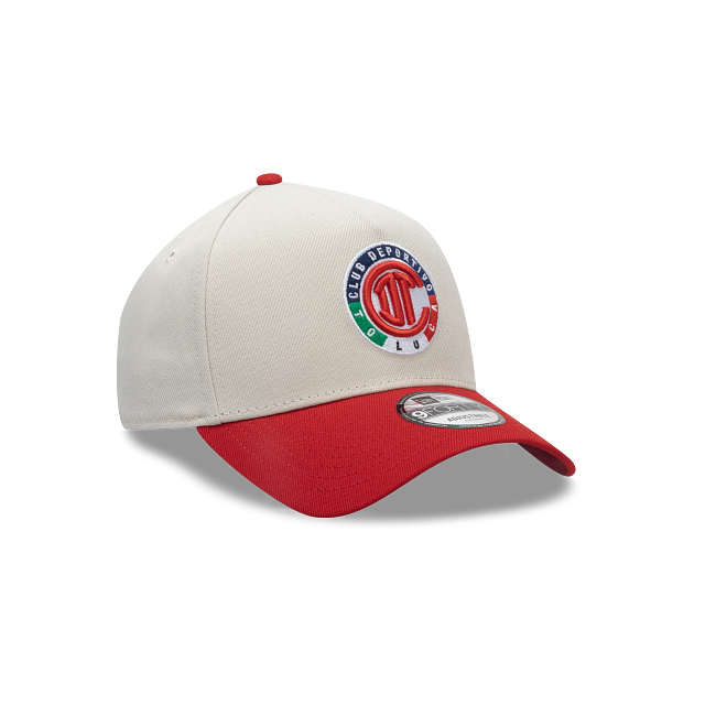 NEW TOLUCA FC 9FORTY A-FRAME TWO-TONE CAP WHITE & RED ADJUSTABLE