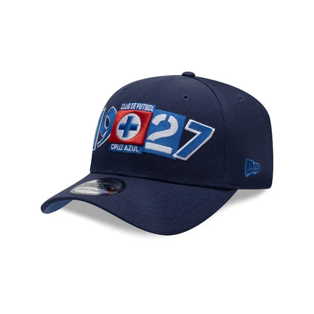 NEW CRUZ AZUL 9SEVENTY 1927 FRONT PRINT CAP NAVY ADJUSTABLE