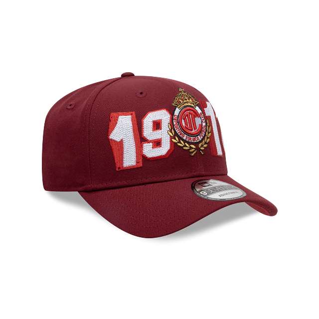 NEW TOLUCA FC 9SEVENTY 1917 FRONT PRINT CAP RED ADJUSTABLE