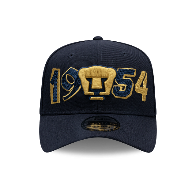 NEW PUMAS UNAM 9SEVENTY 1954 FRONT PRINT CAP NAVY ADJUSTABLE